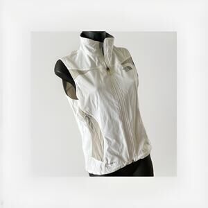 The North Face Vest Sleeveless Zip Womens White Gray Apex Flight Series Small